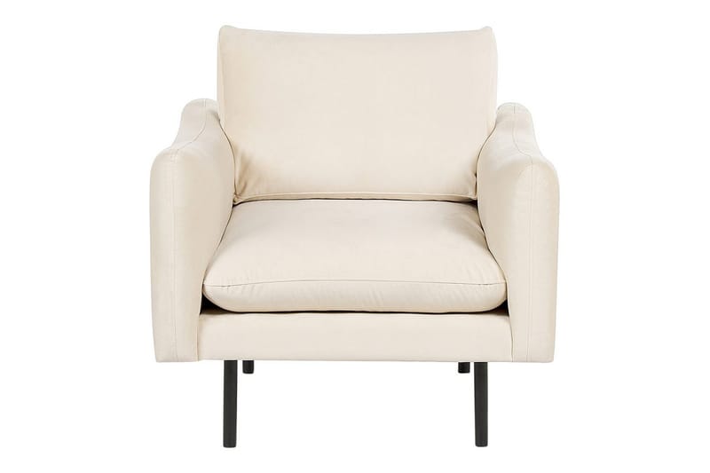 Lenestol Vinterbro - Lysebeige, svart/Fløyel - Møbler - Stoler & lenestoler - Lenestoler