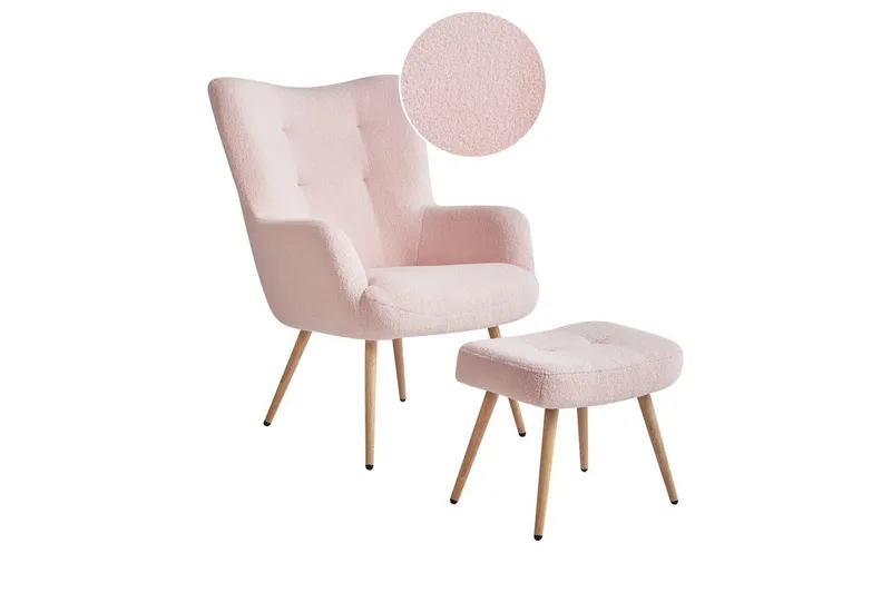 Öronlappsfåtölj Rosa, Brun