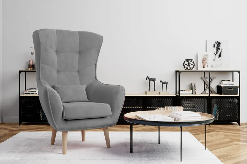 Arti Ørelapplenestol - Grå - Møbler - Stoler & lenestoler - Lenestoler - Ørelappstol