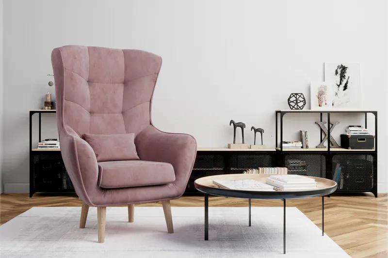 Arti Ørelapplenestol - Rosa - Møbler - Stoler & lenestoler - Lenestoler - Ørelappstol