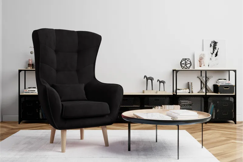 Arti Ørelapplenestol - Svart - Møbler - Stoler & lenestoler - Lenestoler - Ørelappstol