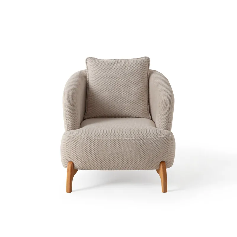 Ørelappstol Atelier Del Sofa Gloria (81 x 76 x 81 cm) Beige - Beige - Møbler - Stoler & lenestoler - Lenestoler - Ørelappstol