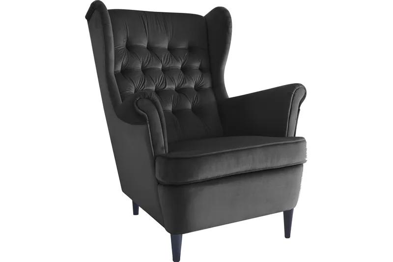 Harryda Ørelapplenestol - Svart - Møbler - Stoler & lenestoler - Lenestoler - Ørelappstol