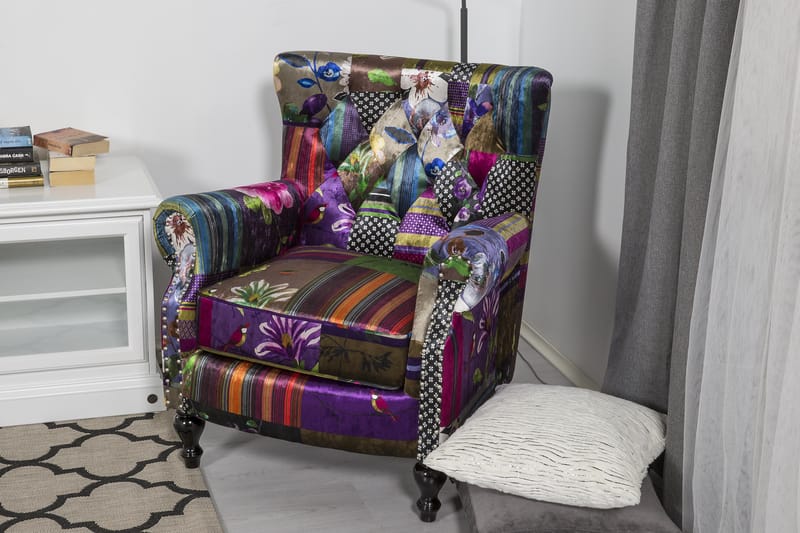 London Lenestol - stoff mønstret - Møbler - Stoler & lenestoler - Lenestoler - Ørelappstol