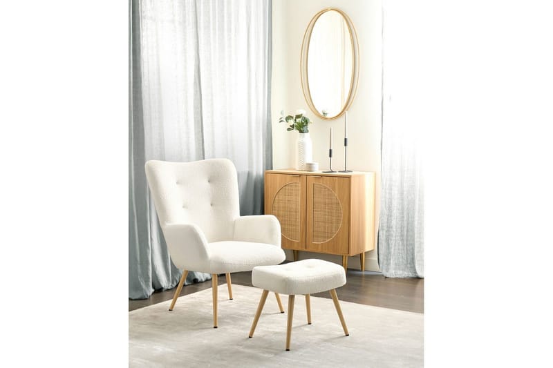 Ørelappstol Vejle - Beige, svart - Møbler - Stoler & lenestoler - Lenestoler - Ørelappstol