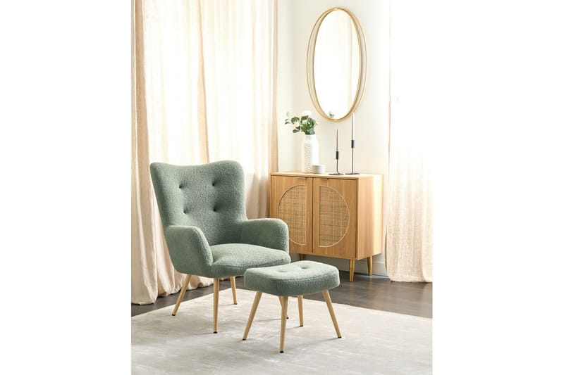 Ørelappstol Vejle - Grønn, Svart, Grønn, svart - Møbler - Stoler & lenestoler - Lenestoler - Ørelappstol