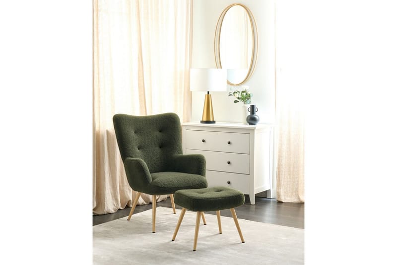 Ørelappstol Vejle - Hvit, Svart - Møbler - Stoler & lenestoler - Lenestoler - Ørelappstol