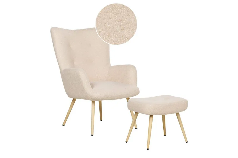 Ørelappstol Vejle, Rosa, mørkt tre