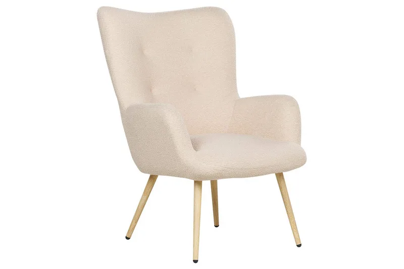 Ørelappstol Vejle - Rosa, mørkt tre - Møbler - Stoler & lenestoler - Lenestoler - Ørelappstol