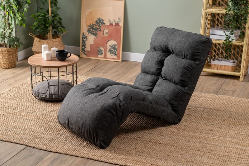 1-seters sovesofa Atelier Del Sofa Fuwa Single (60 x 50 x 60 cm) Mørk grå - Mørkegrå - Møbler - Stoler & lenestoler - Lenestoler - Sovestol