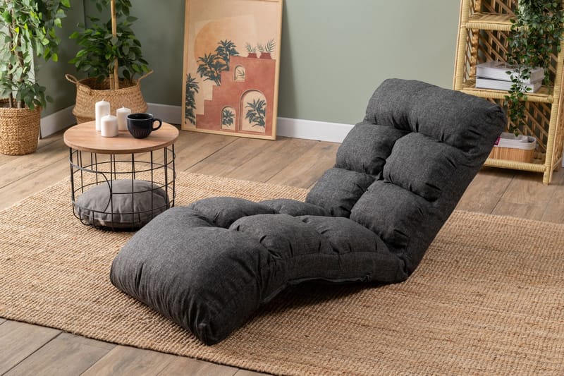 1-seters sovesofa Atelier Del Sofa Fuwa Single (60 x 50 x 60 cm) Mørk grå - Mørkegrå - Møbler - Stoler & lenestoler - Lenestoler - Sovestol