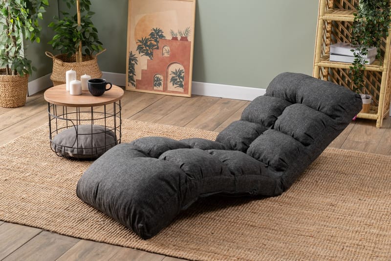1-seters sovesofa Atelier Del Sofa Fuwa Single (60 x 50 x 60 cm) Mørk grå - Mørkegrå - Møbler - Stoler & lenestoler - Lenestoler - Sovestol
