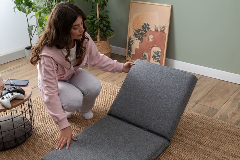 1-seters sovesofa Atelier Del Sofa Tera Single (55 x 65 x 60 cm) Lysegrå - Lysegrå - Møbler - Stoler & lenestoler - Lenestoler - Sovestol