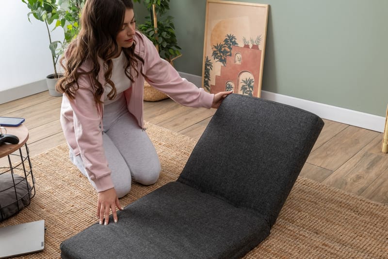 1-seters sovesofa Atelier Del Sofa Tera Single (55 x 65 x 60 cm) Mørk grå - Mørkegrå - Møbler - Stoler & lenestoler - Lenestoler - Sovestol