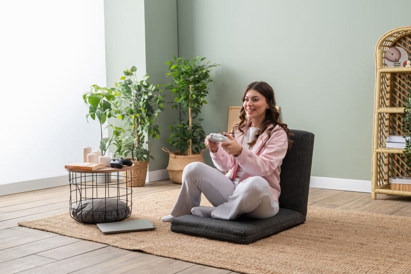 1-seters sovesofa Atelier Del Sofa Tera Single (55 x 65 x 60 cm) Mørk grå - Mørkegrå - Møbler - Stoler & lenestoler - Lenestoler - Sovestol