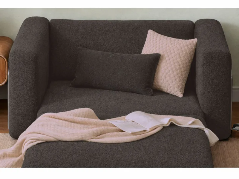 1-seters sovesofa Atelier Del Sofa Wello Single (80 x 70 cm) Antrasitt - Antrasitt - Møbler - Stoler & lenestoler - Lenestoler - Sovestol