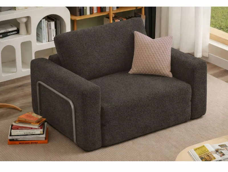 1-seters sovesofa Atelier Del Sofa Wello Single (80 x 70 cm) Antrasitt - Antrasitt - Møbler - Stoler & lenestoler - Lenestoler - Sovestol