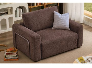 1-seters sovesofa Atelier Del Sofa Wello Single (80 x 70 cm) Brun - Møbler - Stoler & lenestoler - Lenestoler - Sovestol