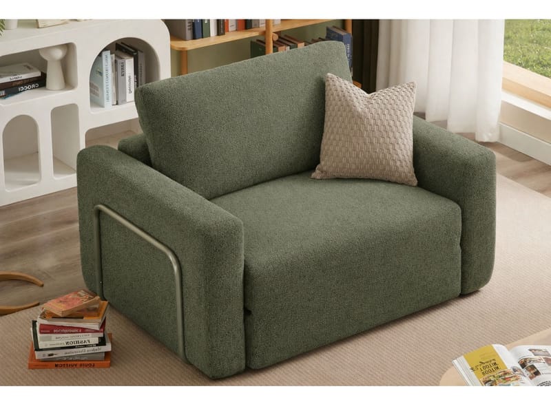 1-seters sovesofa Atelier Del Sofa Wello Single (80 x 70 cm) Grønn - Møbler - Stoler & lenestoler - Lenestoler - Sovestol