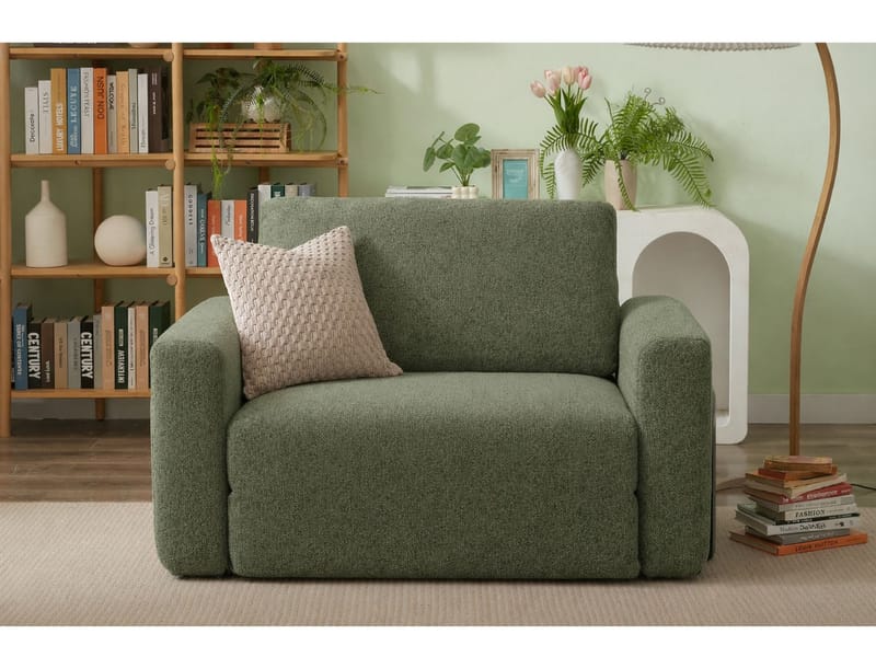 1-seters sovesofa Atelier Del Sofa Wello Single (80 x 70 cm) Grønn - Møbler - Stoler & lenestoler - Lenestoler - Sovestol