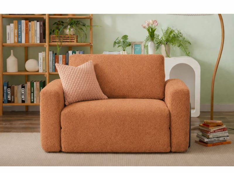 1-seters sovesofa Atelier Del Sofa Wello Single (80 x 70 cm) Oransje - Møbler - Stoler & lenestoler - Lenestoler - Sovestol