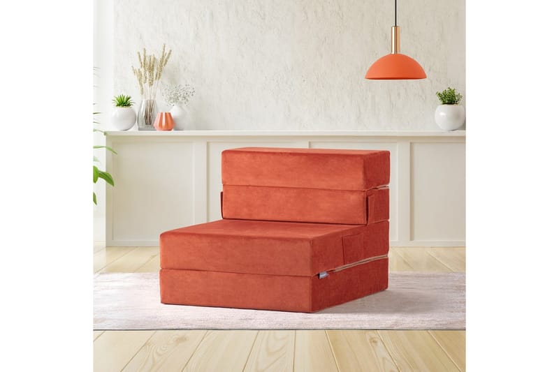1-seters Sovesofa Maroubridgelcrest Appelsin - Appelsin - Møbler - Stoler & lenestoler - Lenestoler - Sovestol