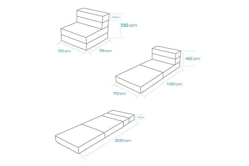 1-seters Sovesofa Maroubridgelcrest Grå - Grå - Møbler - Stoler & lenestoler - Lenestoler - Sovestol