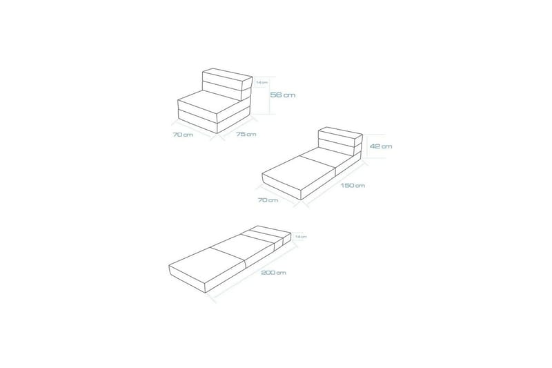1-seters Sovesofa Maroubridgelcrest Lys Grå - Lys Grå - Møbler - Stoler & lenestoler - Lenestoler - Sovestol