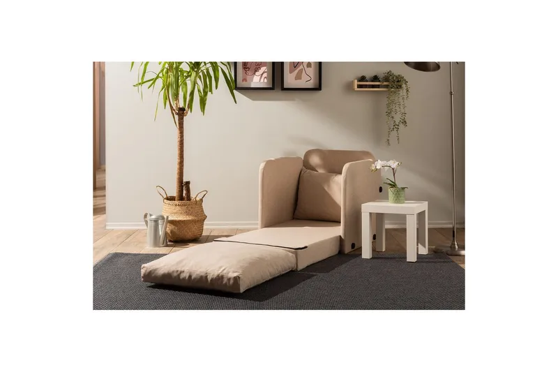 1-seters Sovesofa Rubby Beige - Beige - Møbler - Stoler & lenestoler - Lenestoler - Sovestol