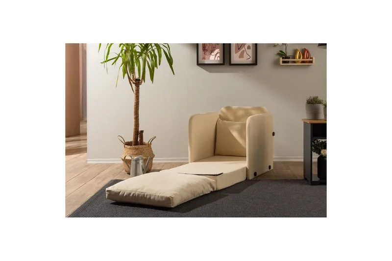 1-seters Sovesofa Rubby Krem - Krem - Møbler - Stoler & lenestoler - Lenestoler - Sovestol