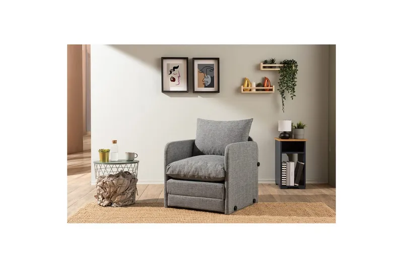1-seters Sovesofa Rubby Lys Grå - Lys Grå - Møbler - Stoler & lenestoler - Lenestoler - Sovestol