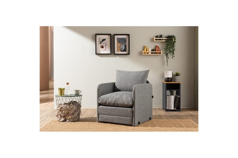1-seters Sovesofa Rubby Lys Grå - Lys Grå - Møbler - Stoler & lenestoler - Lenestoler - Sovestol