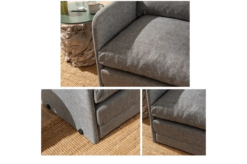 1-seters Sovesofa Rubby Lys Grå - Lys Grå - Møbler - Stoler & lenestoler - Lenestoler - Sovestol