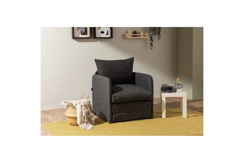 1-seters Sovesofa Rubby Mørk grå - Mørk grå - Møbler - Stoler & lenestoler - Lenestoler - Sovestol