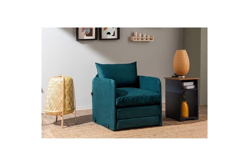 1-seters Sovesofa Rubby Petrolgrønn - Petrolgrønn - Møbler - Stoler & lenestoler - Lenestoler - Sovestol