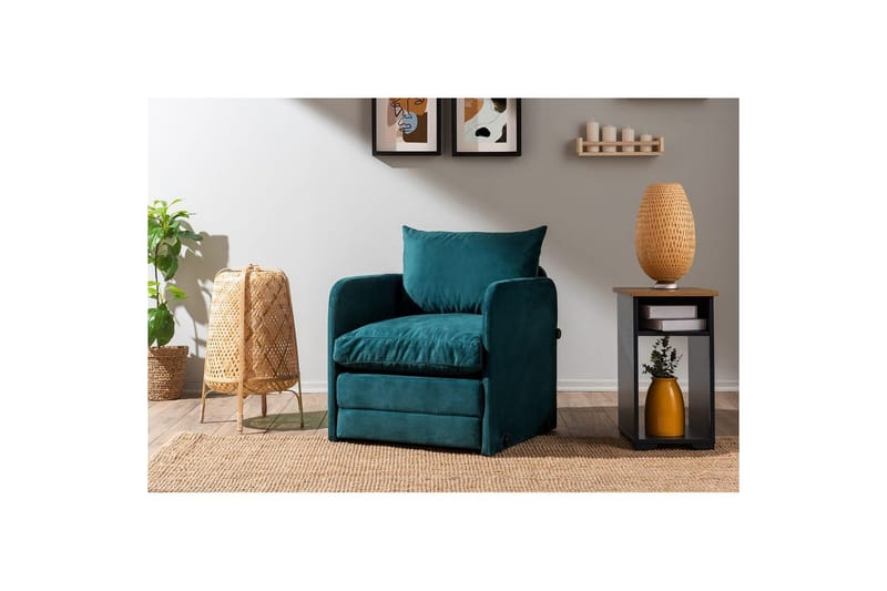 1-seters Sovesofa Rubby Petrolgrønn - Petrolgrønn - Møbler - Stoler & lenestoler - Lenestoler - Sovestol