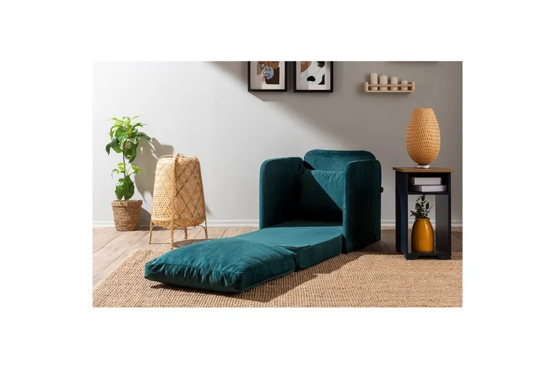 1-seters Sovesofa Rubby Petrolgrønn - Petrolgrønn - Møbler - Stoler & lenestoler - Lenestoler - Sovestol
