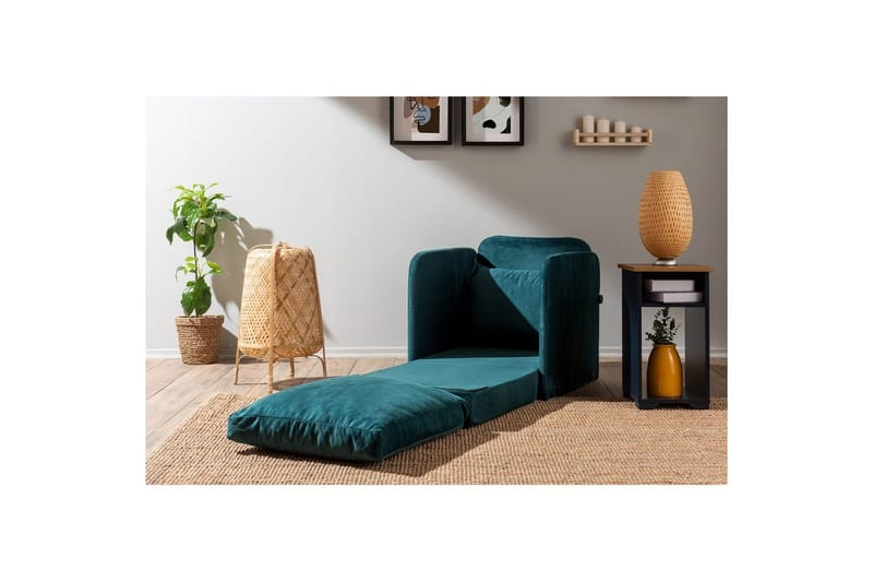 1-seters Sovesofa Rubby Petrolgrønn - Petrolgrønn - Møbler - Stoler & lenestoler - Lenestoler - Sovestol