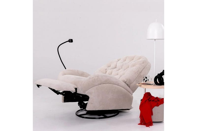 Adesis Elektrisk reclinerstol - Kremhvit - Møbler - Stoler & lenestoler - Lenestoler - Recliner & kinostol