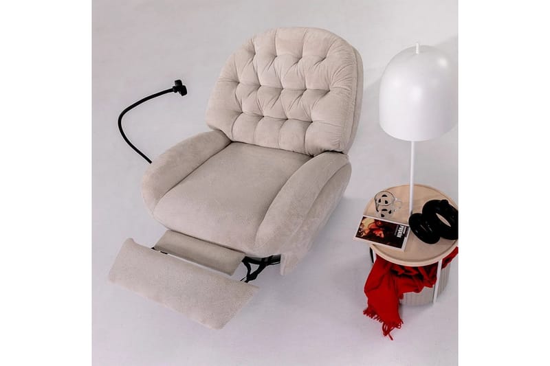 Adesis Elektrisk reclinerstol - Kremhvit - Møbler - Stoler & lenestoler - Lenestoler - Liggestol