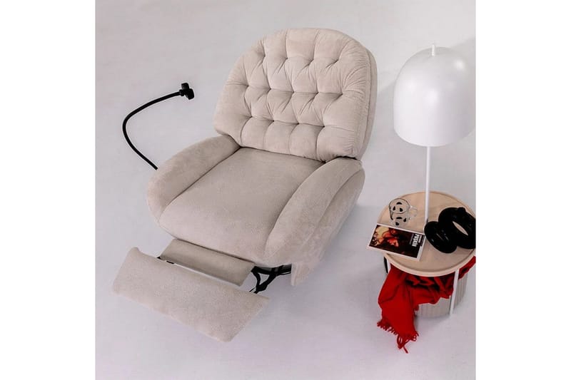 Adesis Elektrisk reclinerstol - Kremhvit - Møbler - Stoler & lenestoler - Lenestoler - Recliner & kinostol