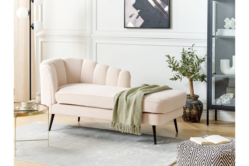 Allier Sjeselong 150 cm Venstre - Beige/Svart - Møbler - Stoler & lenestoler - Lenestoler - Sjeselonglenestol & divanlenestol