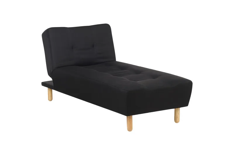 Alsten Sjeselong 163 cm, Svart/Lyst tre