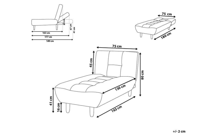 Alsten Sjeselong 163 cm - Svart/Lyst tre - Møbler - Stoler & lenestoler - Lenestoler - Sjeselonglenestol & divanlenestol
