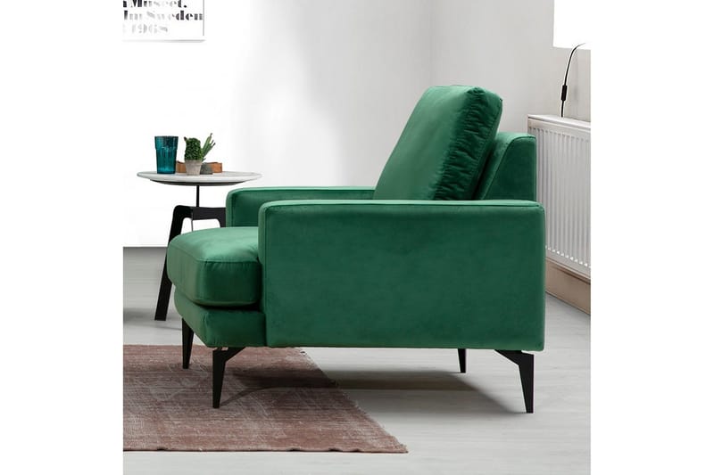 Andary Lenestol - Grønn/Svart - Møbler - Stoler & lenestoler - Lenestoler