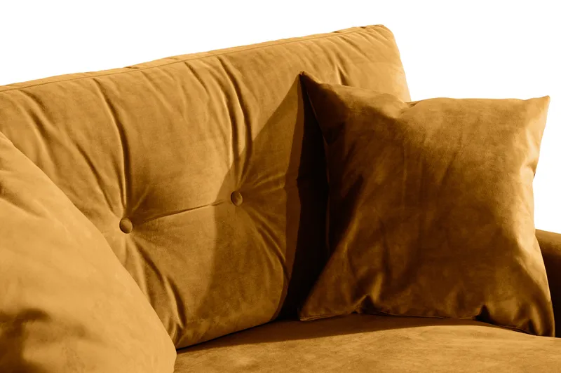 Andrew Loveseat Fløyel - Amber/Messing - Møbler - Stoler & lenestoler - Lenestoler