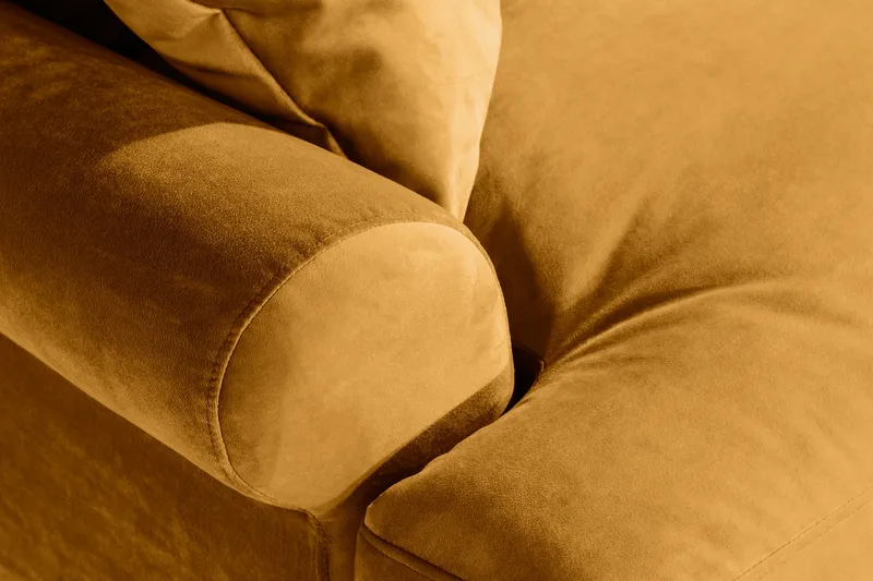 Andrew Loveseat Fløyel - Amber/Messing - Møbler - Stoler & lenestoler - Lenestoler