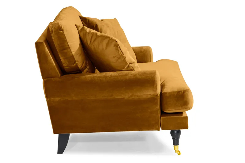 Andrew Loveseat Fløyel - Amber/Messing - Møbler - Stoler & lenestoler - Lenestoler