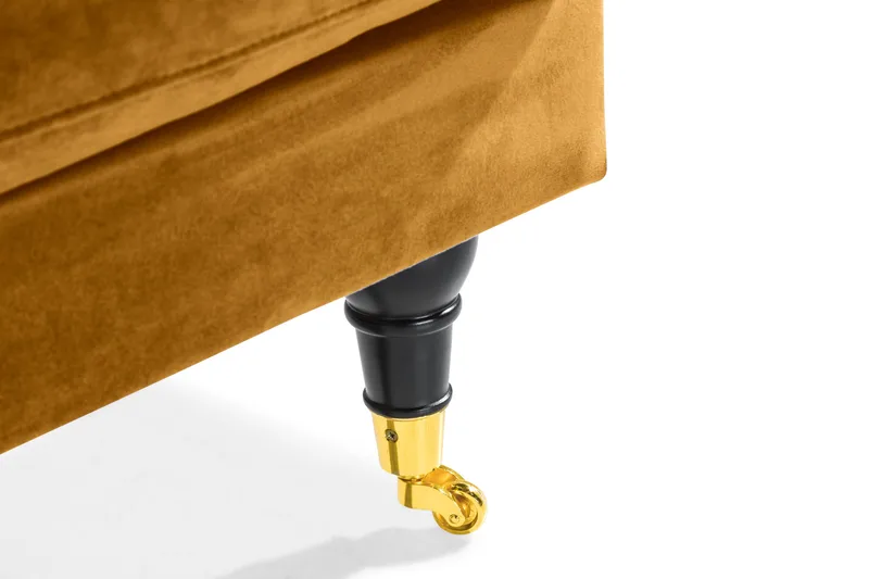 Andrew Loveseat Fløyel - Amber/Messing - Møbler - Stoler & lenestoler - Lenestoler