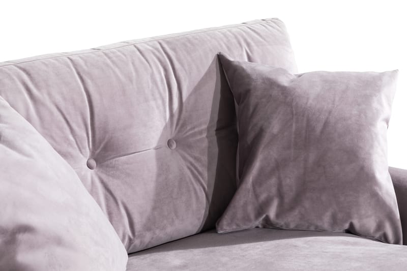 Andrew Loveseat Fløyel - Lilla/Krom - Møbler - Stoler & lenestoler - Lenestoler